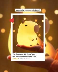 Capybara night light in soft yellow silicone a cute and trending gift idea for teenage girls available on Amazon UK