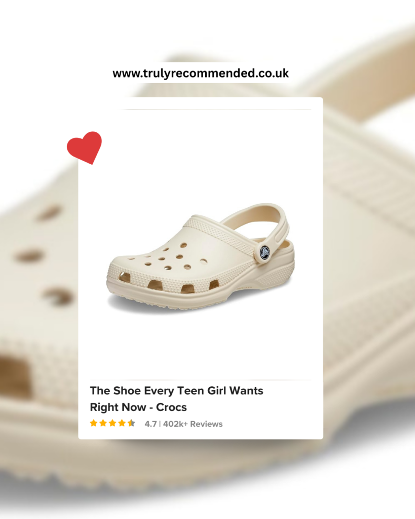 Crocs Classic Clogs in a range of colours a perfect gift idea for teenage girls available on Amazon UK